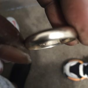 Mens white gold wedding band